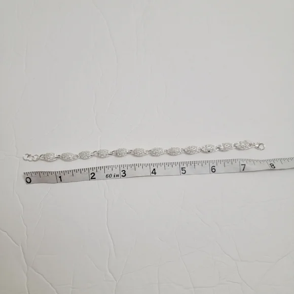 925 SS Light Sterling Silver fireball filigree Bracelet - Picture 6 of 6